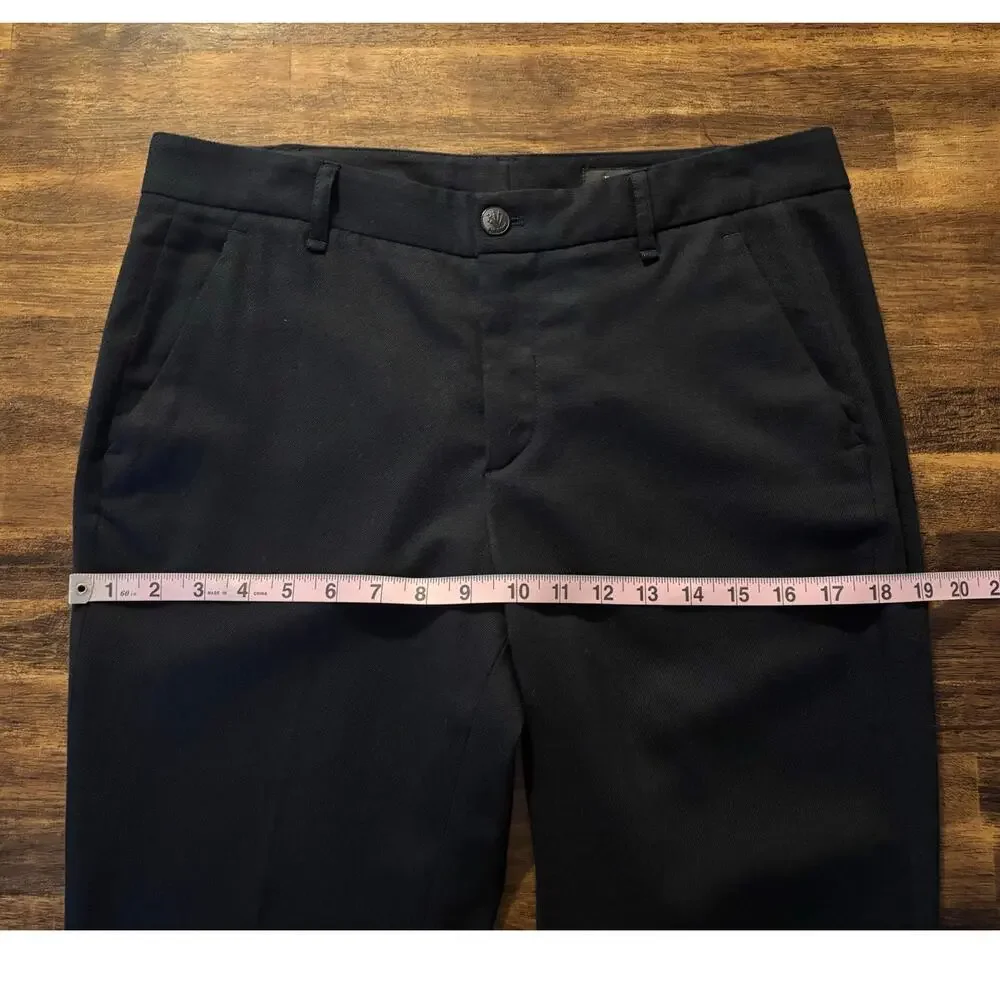 Rag & Bone Women’s 8 Pants Slim Straight Leg Wool Blend Trouser Black